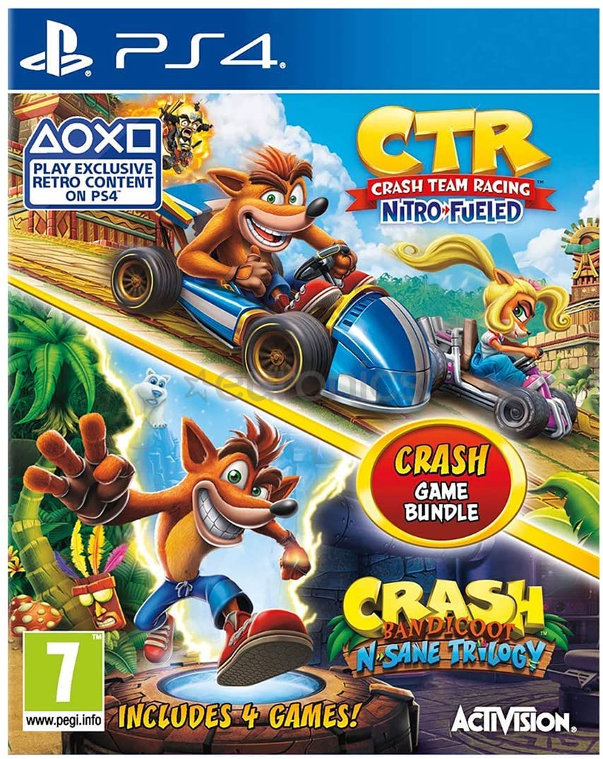 Crash Team Racing + Crash Bandicoot N Sane Trilogy (bazar, PS4) - 999 K�