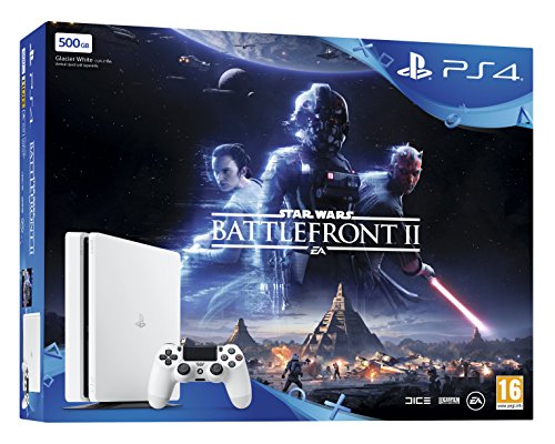 Sony Playstation 4 Slim 500GB White + Star Wars: Battlefront II (nov, PS4) - 7990 K