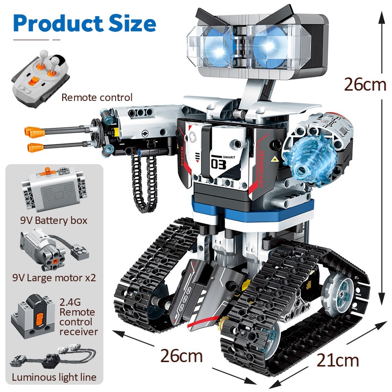 RC Robot na dlkov ovldn k sestaven - stavebnice 611+ dlk (nov) - 1699 K