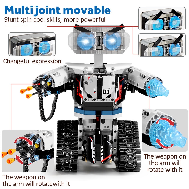 RC Robot na dlkov ovldn k sestaven - stavebnice 611+ dlk (nov)