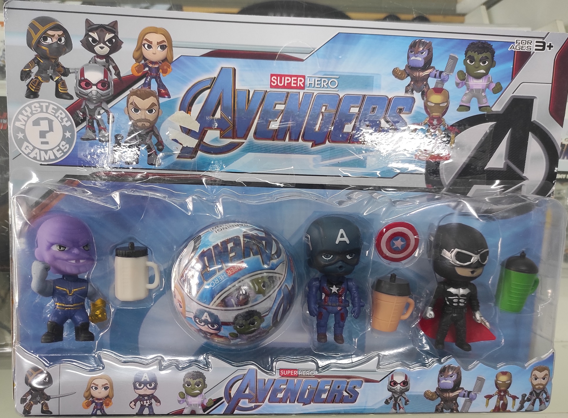 Sada Figurek Marvel Avengers 3KS Thanos+Kapitn Amerika+Batman+ psluenstv + Mystery Box (Nov) - 259 K
