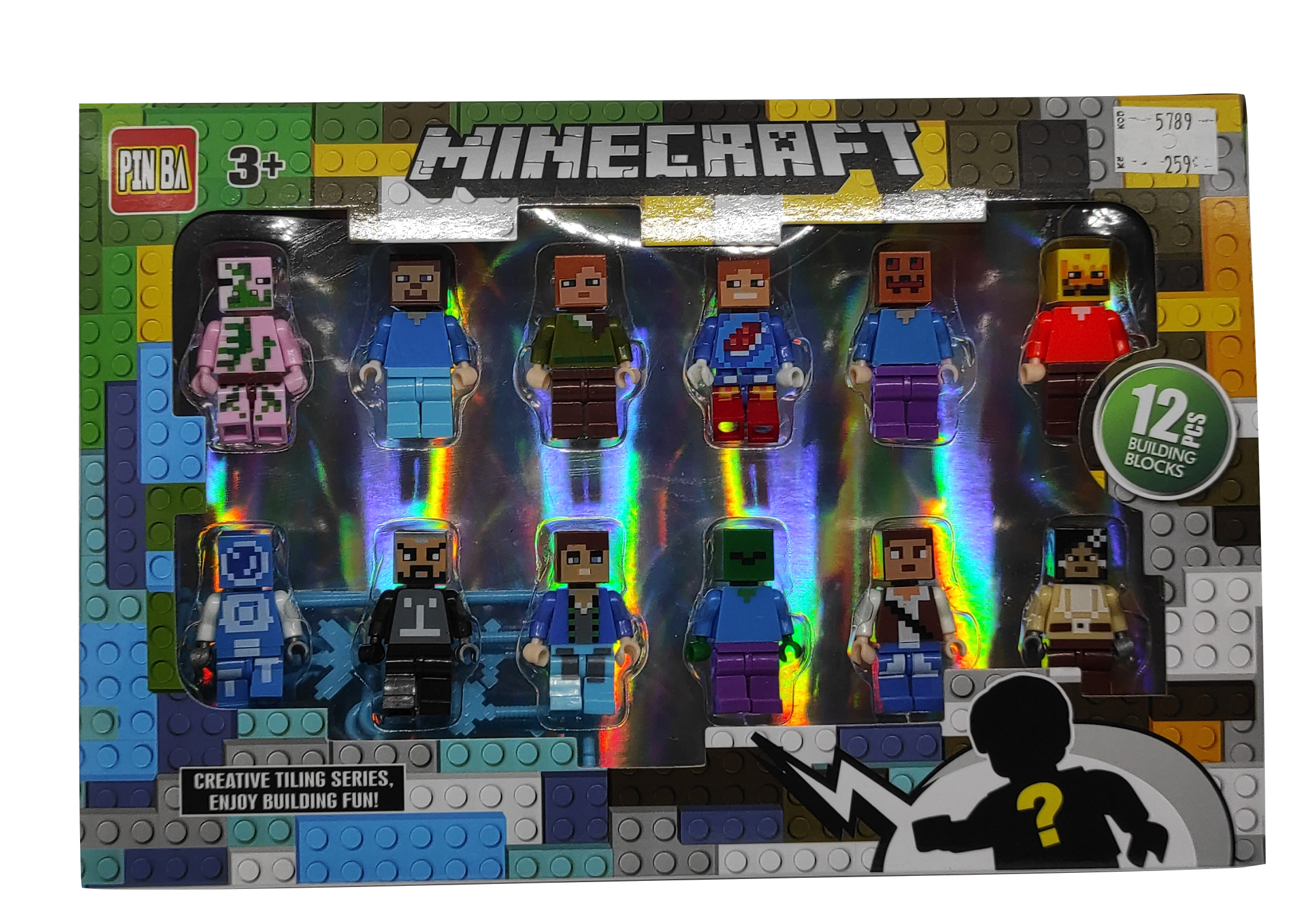 Sada 12ks Figurek -  Minecraft  4,5cm (nov)  - 299 K