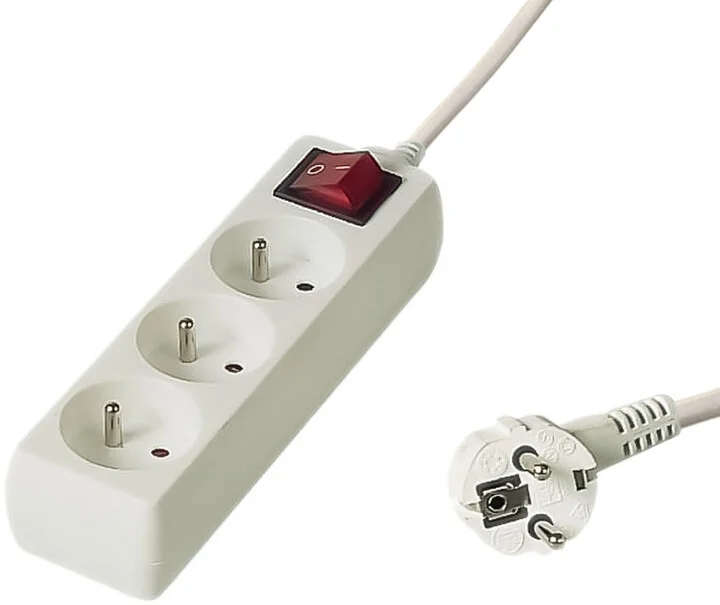 Prodluovac kabel 230V 5m (3x zsuvka, vypna) (nov) - 159 K