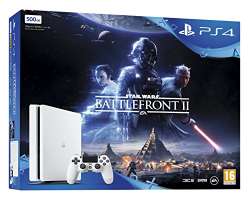Sony Playstation 4 Slim 500GB White + Star Wars: Battlefront II (nov, PS4) - 7990 K