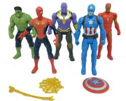 Sada 5ks Figurek - Marvel - Avengers - Iron Man, Hulk, Spiderman, Thanos, Kapitán Amerika 11,5cm (nové)  - 119 Kč