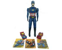 Sada Figurka + 2ks autek - Marvel - Avengers - Kapitn Amerika 24cm + 2x auto 8cm - 279 K