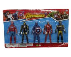 Sada 5ks Figurek - Marvel - Avengers -  2ks Spiderman, 2ks IronMan , Kapitn Amerika 11cm (nov)  - 129 K
