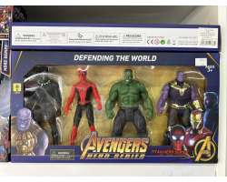 Sada 4ks Figurek -  Spiderman ,Thanos ,Black Panther , Hulk 17cm(nov)  - 399 K