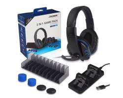 Multifunkn stojan 5v1 pro PS4/SLIM/PRO s drkem her, sluchtka a nabjekou (nov) - 688 K